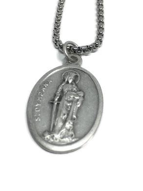 Saint Dymphna Medal Necklace